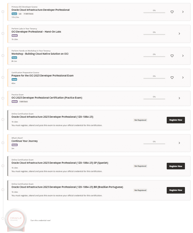 OCI Developer Professional