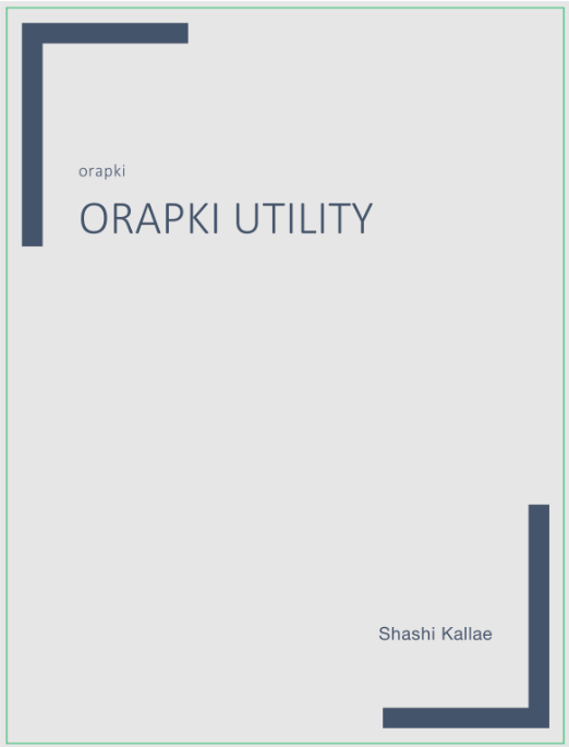 ORAPKI Utility